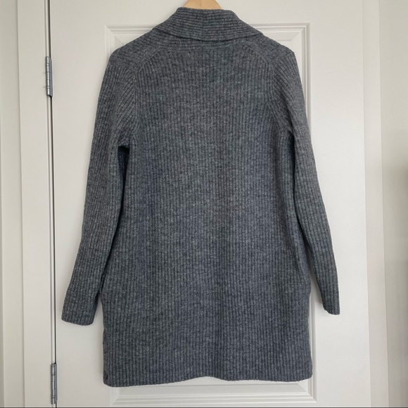 Banana Republic merino-blend long cardigan in heather grey size M - Picture 8 of 9